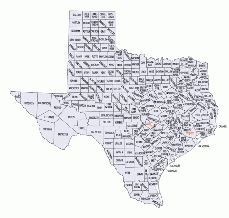 East Texas County Map