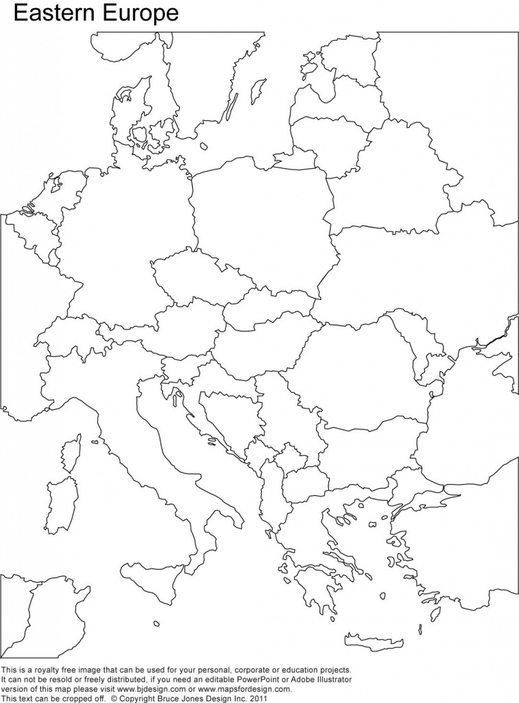 Eastern Europe Printable Blank Map, Royalty Free, Country Borders - Printable Map Of Eastern Europe
