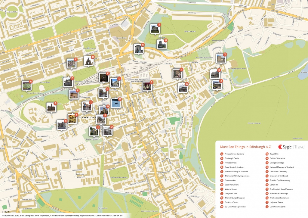 Edinburgh Printable Tourist Map | Sygic Travel - Printable Map Of Boston Attractions