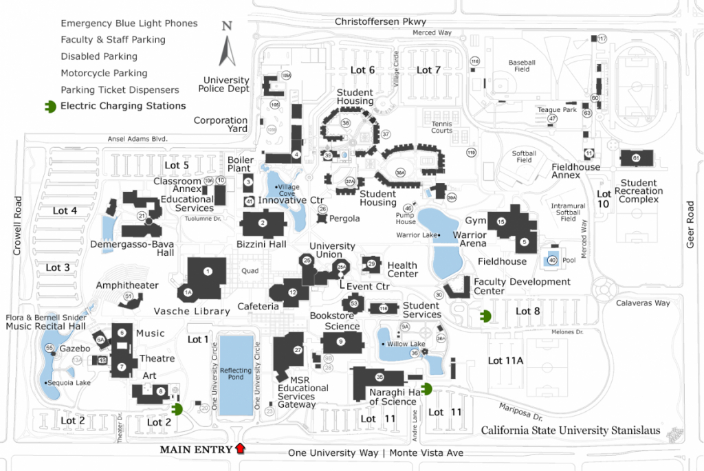 Electric Charging Stations | California State University Stanislaus - California Electric Car Charging Stations Map