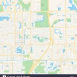 Empty Vector Map Of Coconut Creek, Florida, Usa, Printable Road Map   Coconut Creek Florida Map