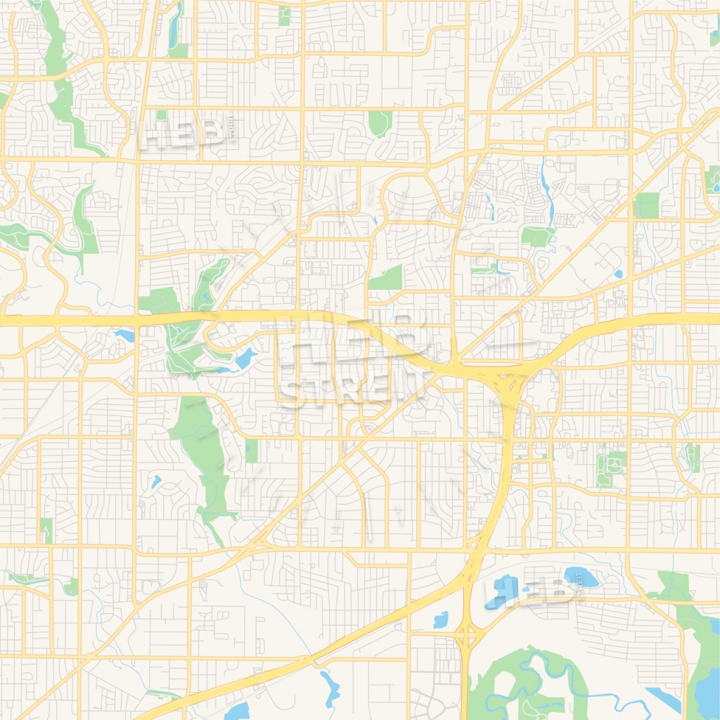 Empty Vector Map Of North Richland Hills, Texas, Usa | Hebstreits - North Richland Hills Texas Map