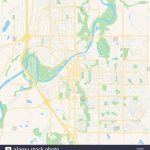 Empty Vector Map Of Red Deer, Alberta, Canada, Printable Road Map   Printable Alberta Road Map