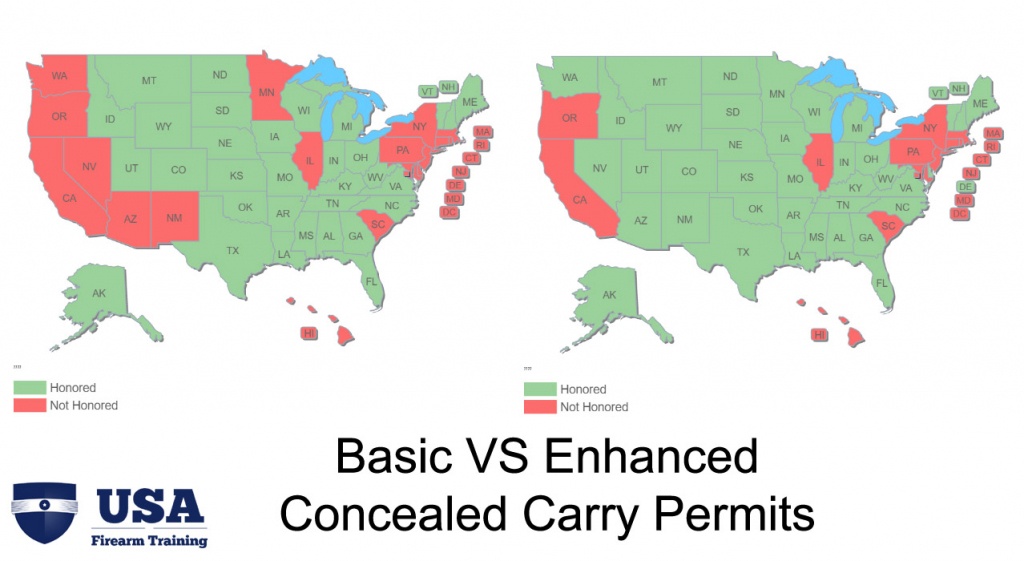Enhanced Permits And Their Role In Concealed Carry Reciprocity - Florida Ccw Reciprocity Map 2017