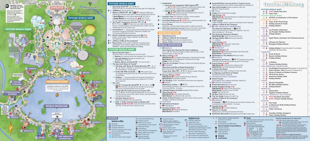 Epcot International Festival Of The Holidays Map 2018 At Walt Disney - Epcot Park Map Printable