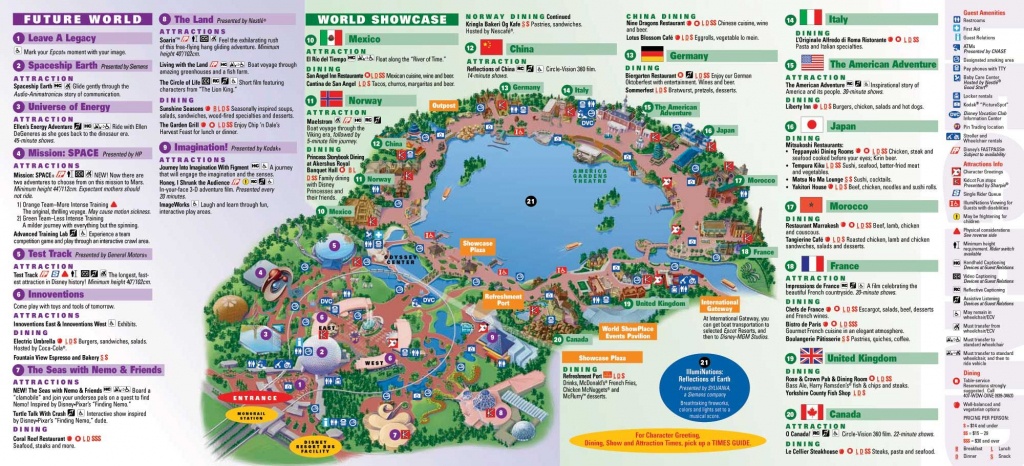 Epcot | Landscape | Epcot Map, Disney Map, Disney World Map - Printable Map Of Epcot 2015