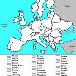 Europe Coloring Map Of Countries | Continent Box ~ Europe   Blank Europe Map Quiz Printable