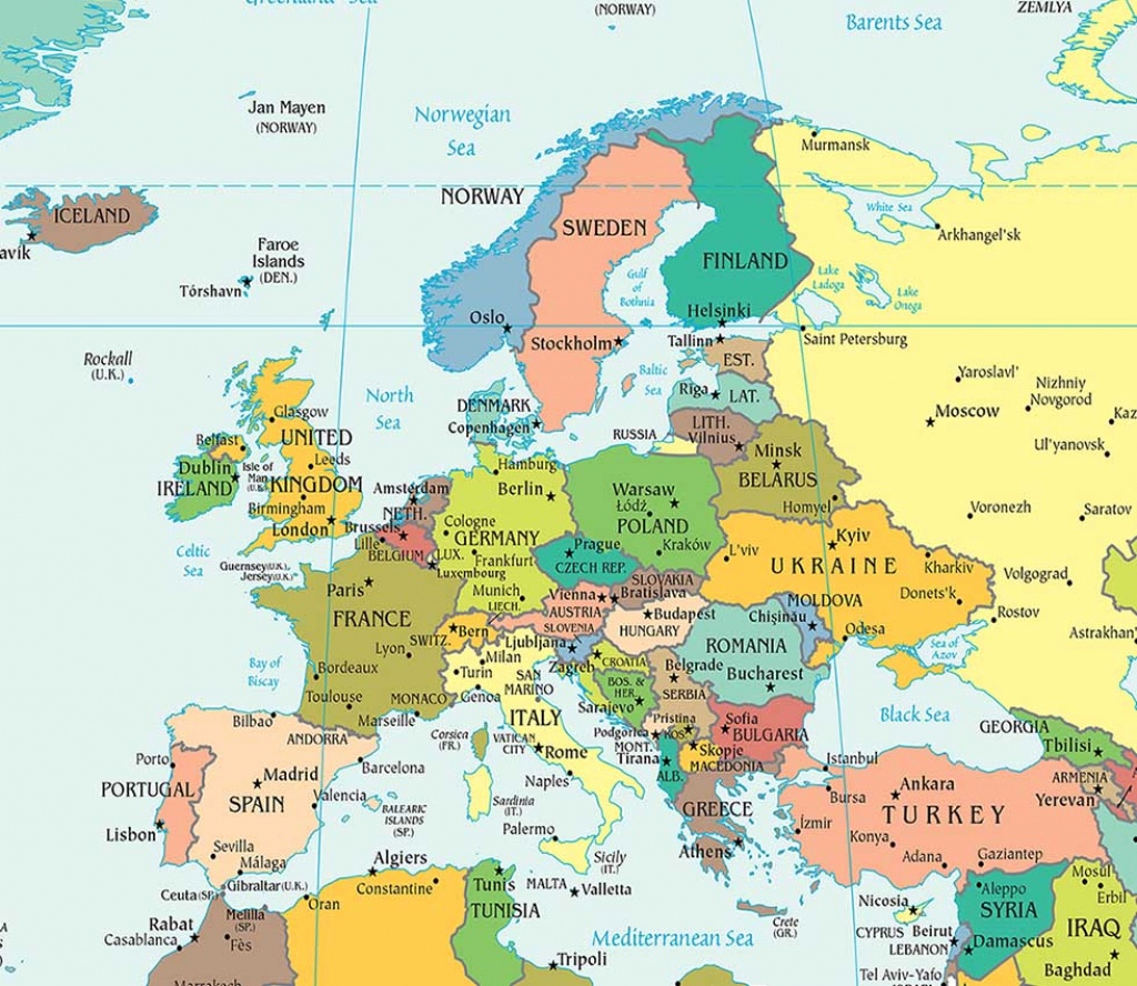 Europe Political Map, Political Map Of Europe - Worldatlas - Printable Political Map Of Europe