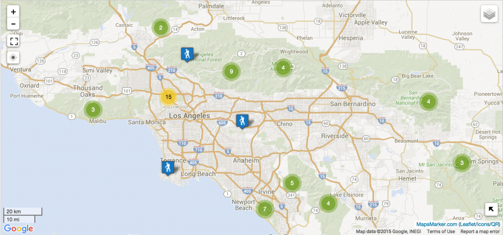 Explore With The Socal Hiker Trail Map - Southern California Trail Maps