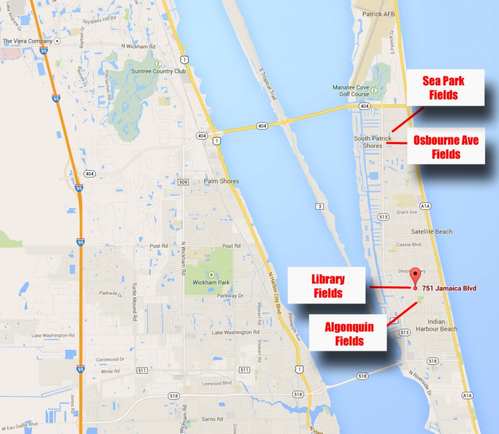 Facilities – Brevard Beachside Soccer Club - Satellite Beach Florida Map