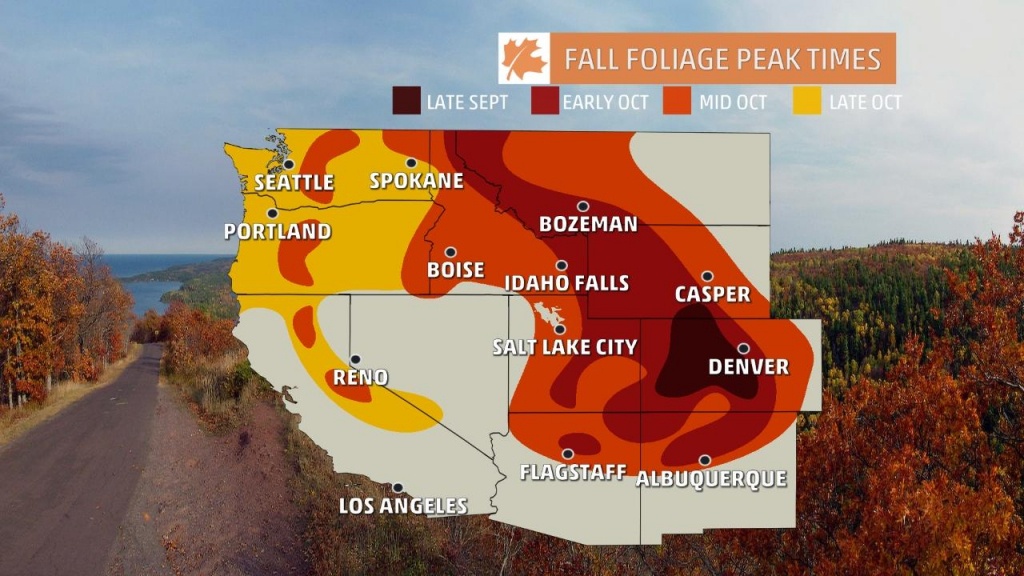 Fall Foliage Finder - Following Fall - California Fall Color Map 2017