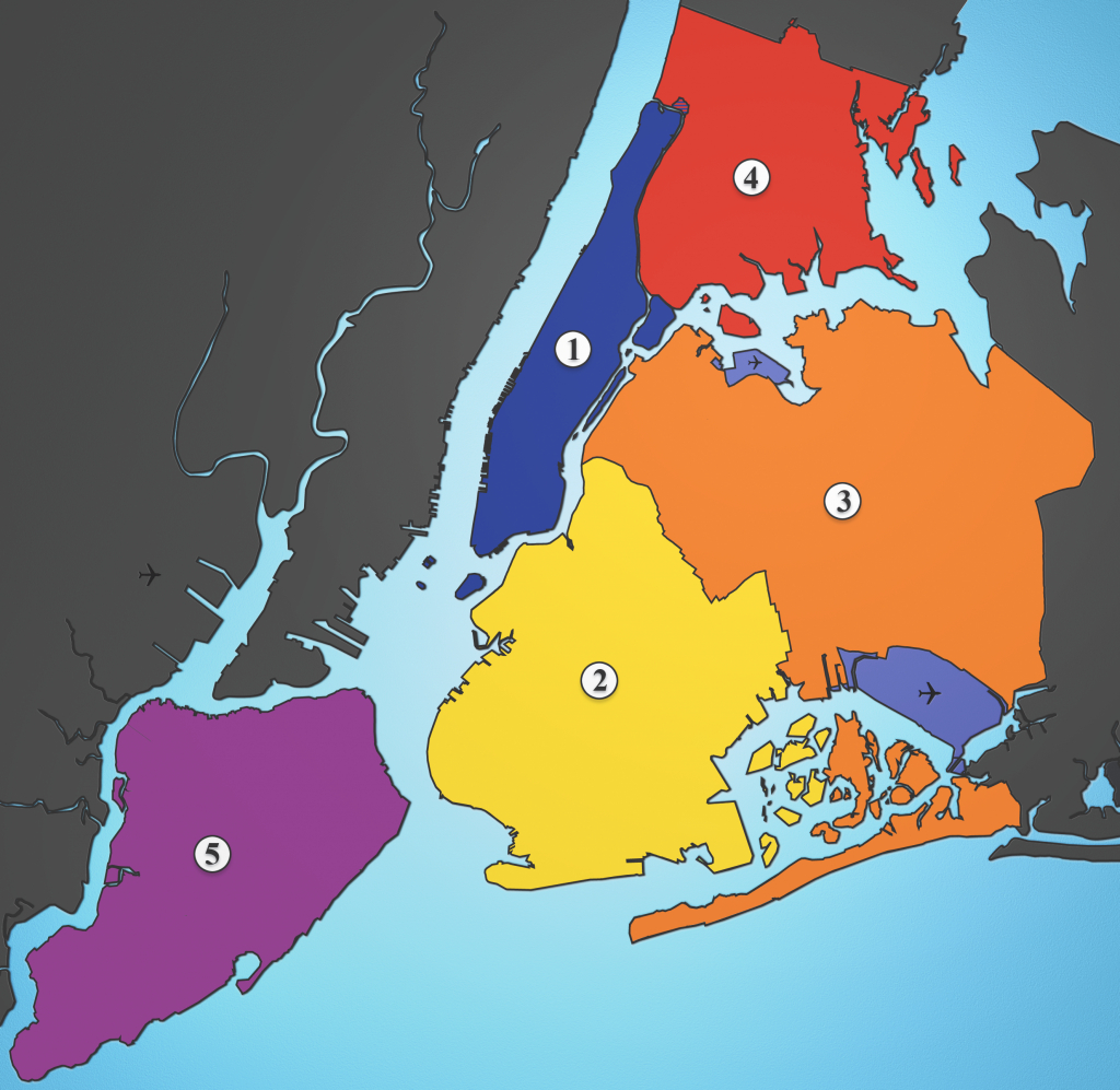 File:5 Boroughs Labels New York City Map Julius Schorzman - Map Of The 5 Boroughs Printable