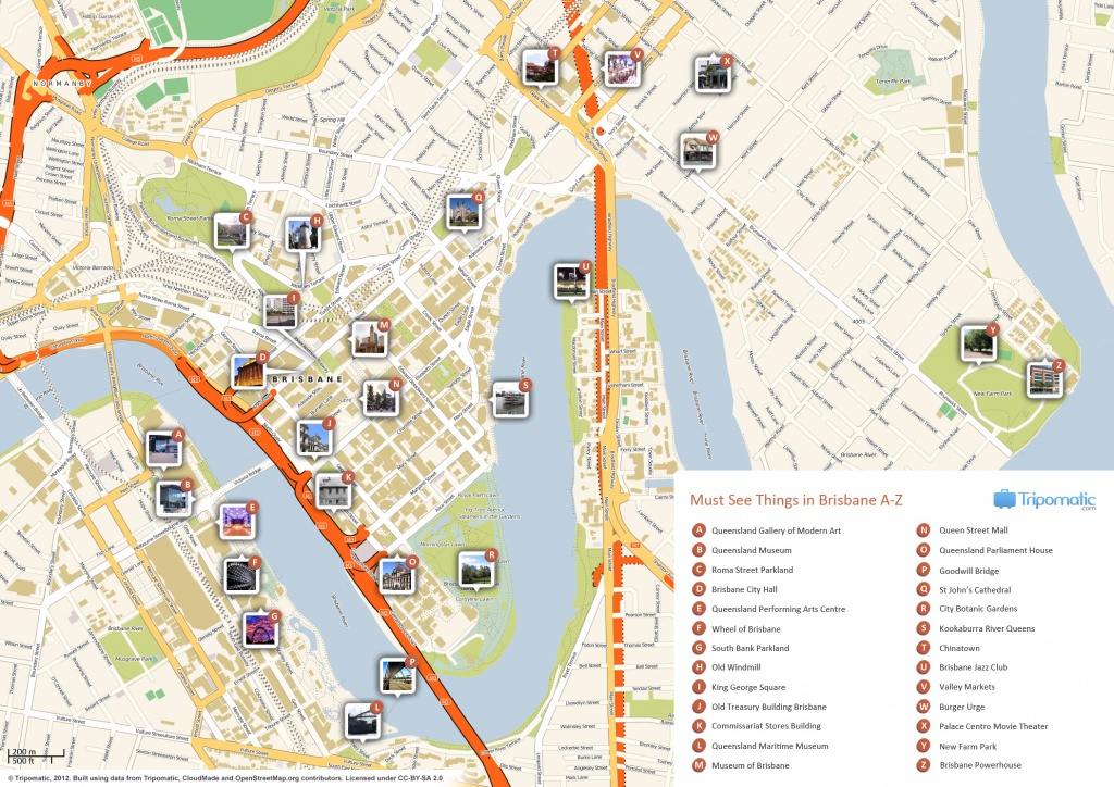 File:brisbane Printable Tourist Attractions Map - Wikimedia Commons - Printable Map Of Brisbane