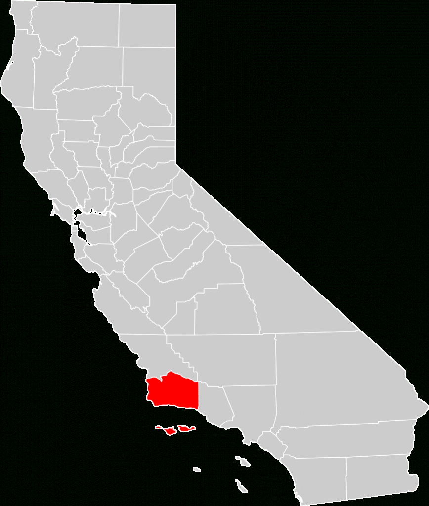 File:california County Map (Santa Barbara County Highlighted).svg - Map Of California Showing Santa Barbara