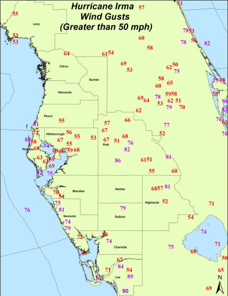 File:hurricane Irma Max Wind Gusts West-Central Florida - Florida Wind ...
