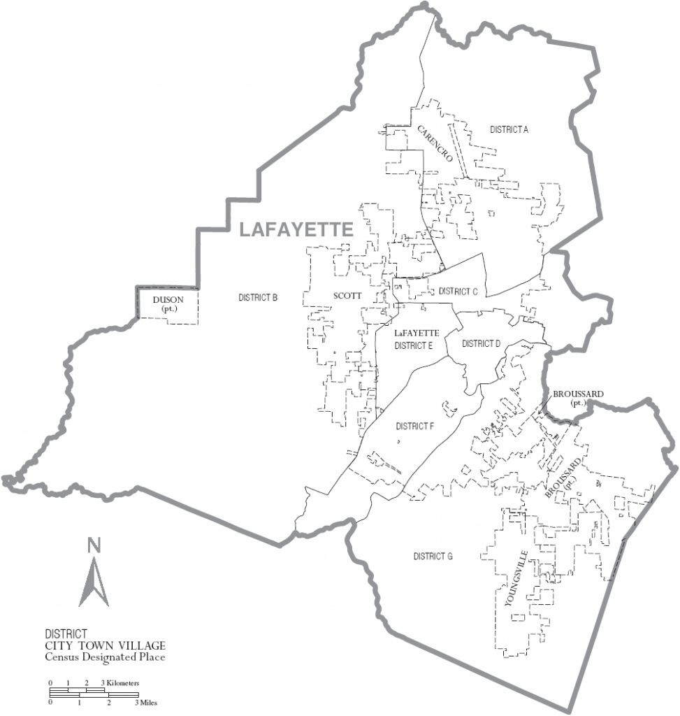 File:map Of Lafayette Parish Louisiana With Municipal And District - Printable Map Of Lafayette La