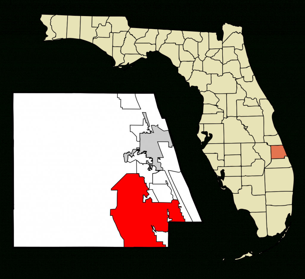 File:st. Lucie County Florida Incorporated And Unincorporated Areas - Map Of Florida With Port St Lucie