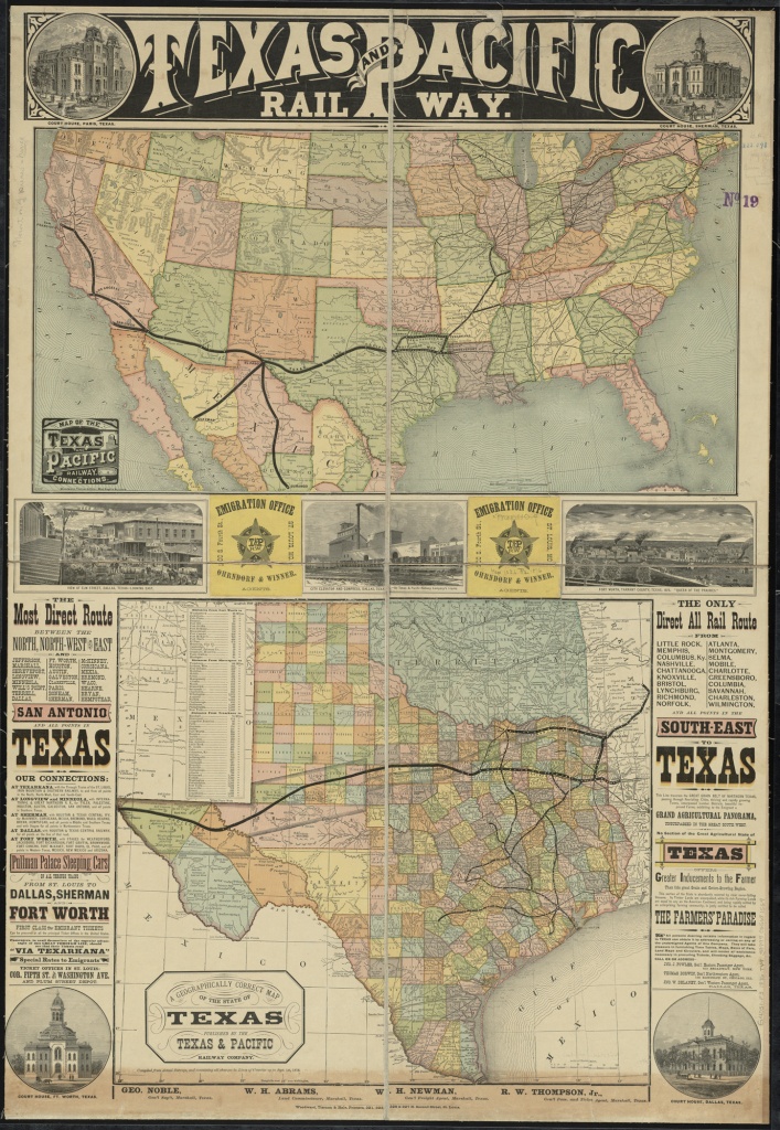 File:texas And Pacific Rail Way; Map Of The Texas And Pacific - Selma Texas Map