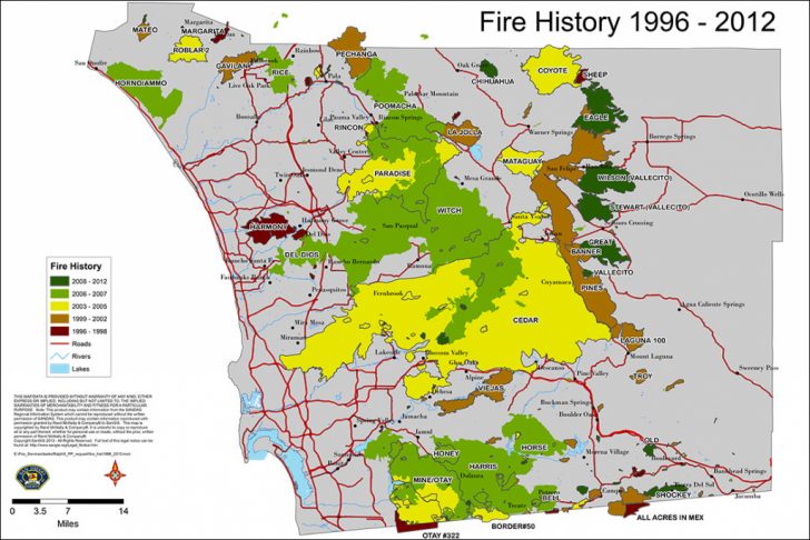 San Diego California Fire Map