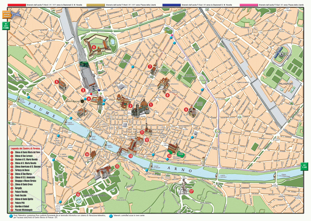 Florence Map - Detailed City And Metro Maps Of Florence For Download - Florence City Map Printable