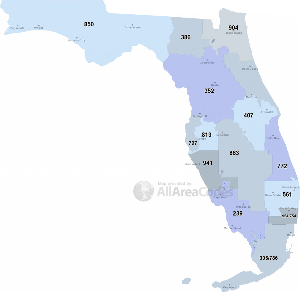 Florida Area Codes - Map, List, And Phone Lookup - Where Is Palm Harbor Florida On The Map