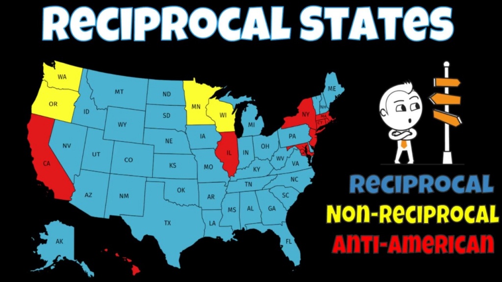 Florida Concealed Carry Reciprocity | How To Carry In 37 States - Florida Ccw Reciprocity Map 2017