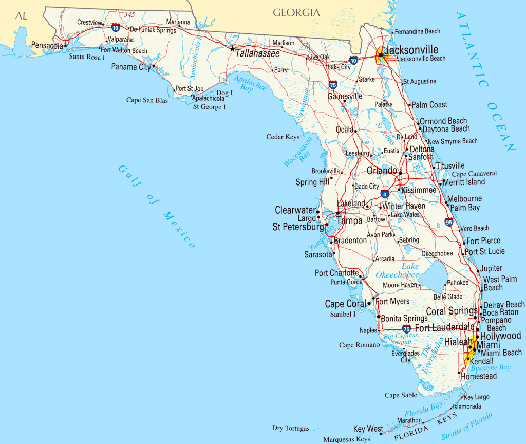 Map Of Florida Gulf Side - Printable Maps