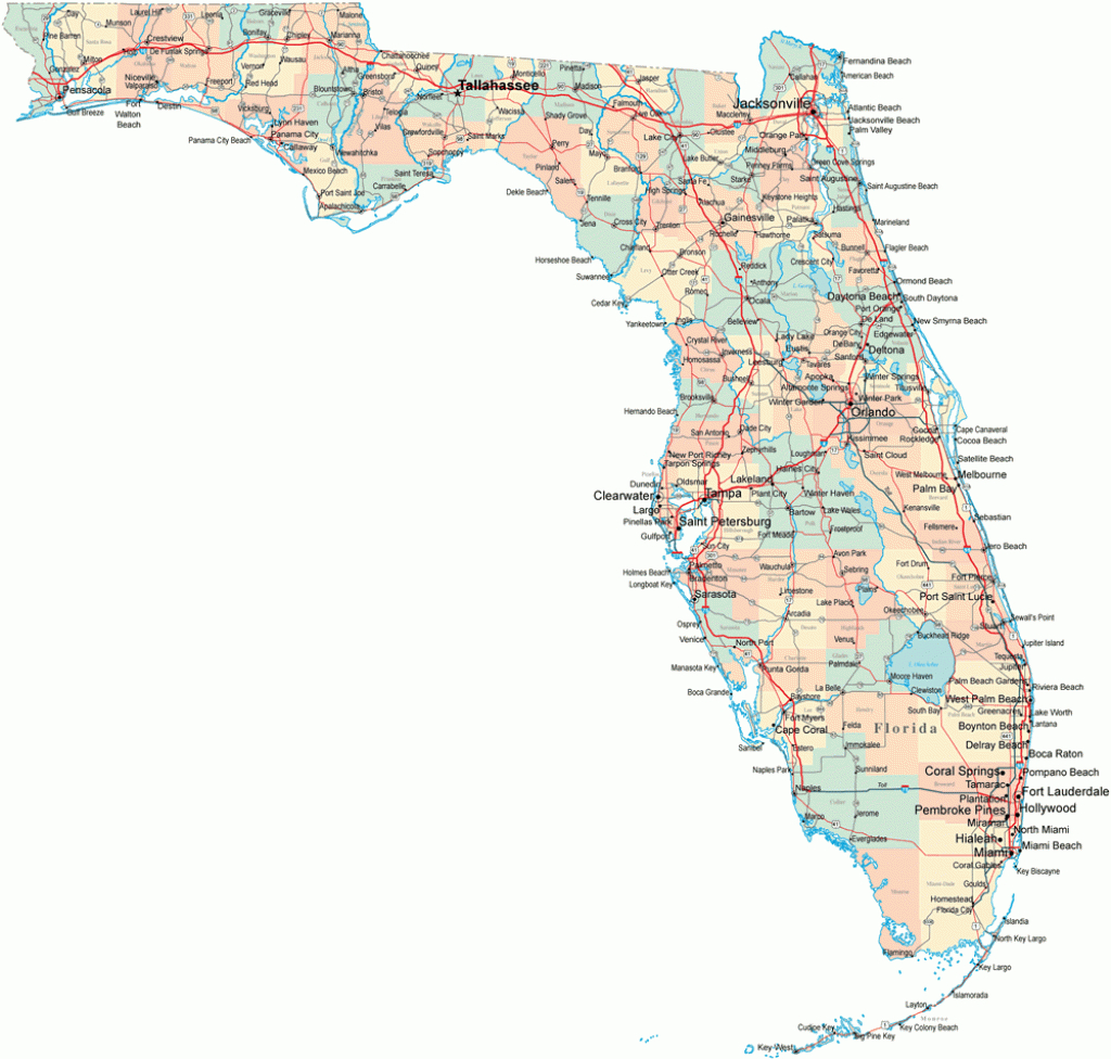 Florida Map And Florida Satellite Images - Bay Pines Florida Map