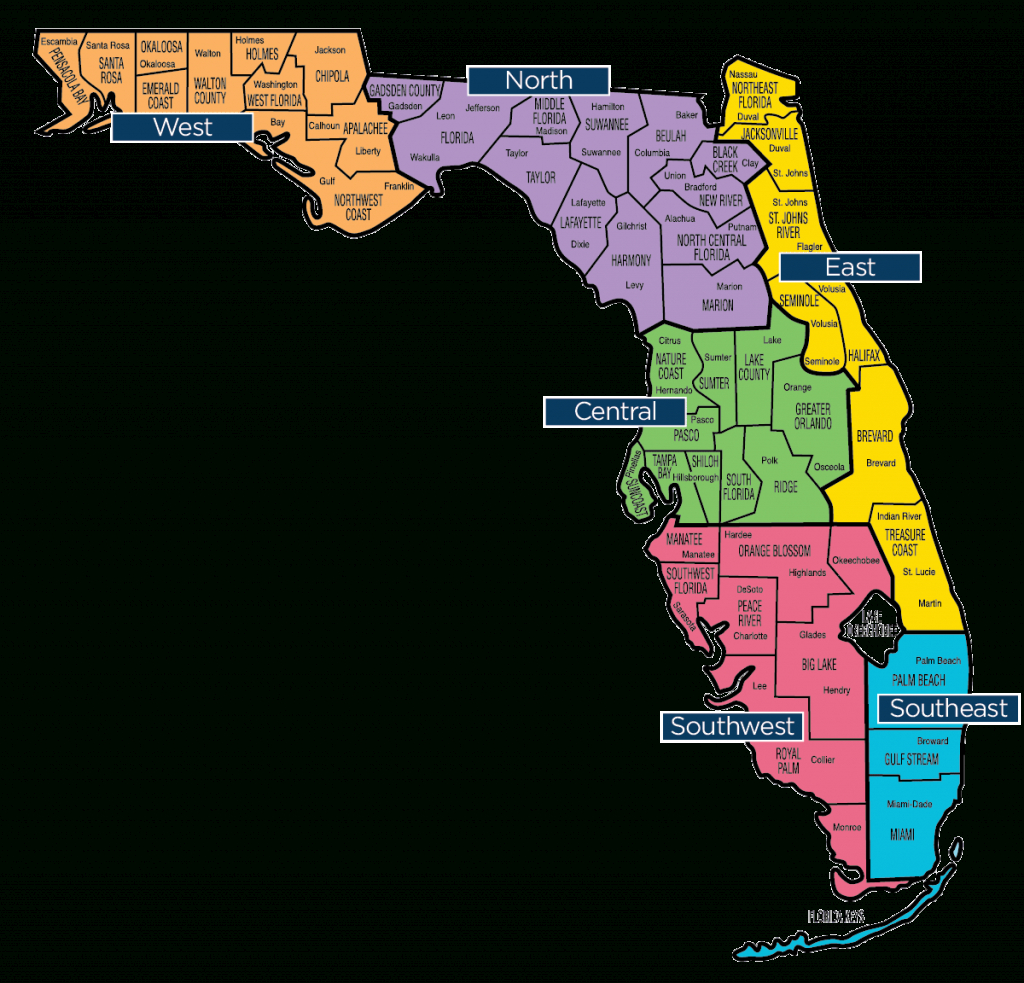 Florida Map - Florida Baptist Convention | Fbc - Big Map Of Florida