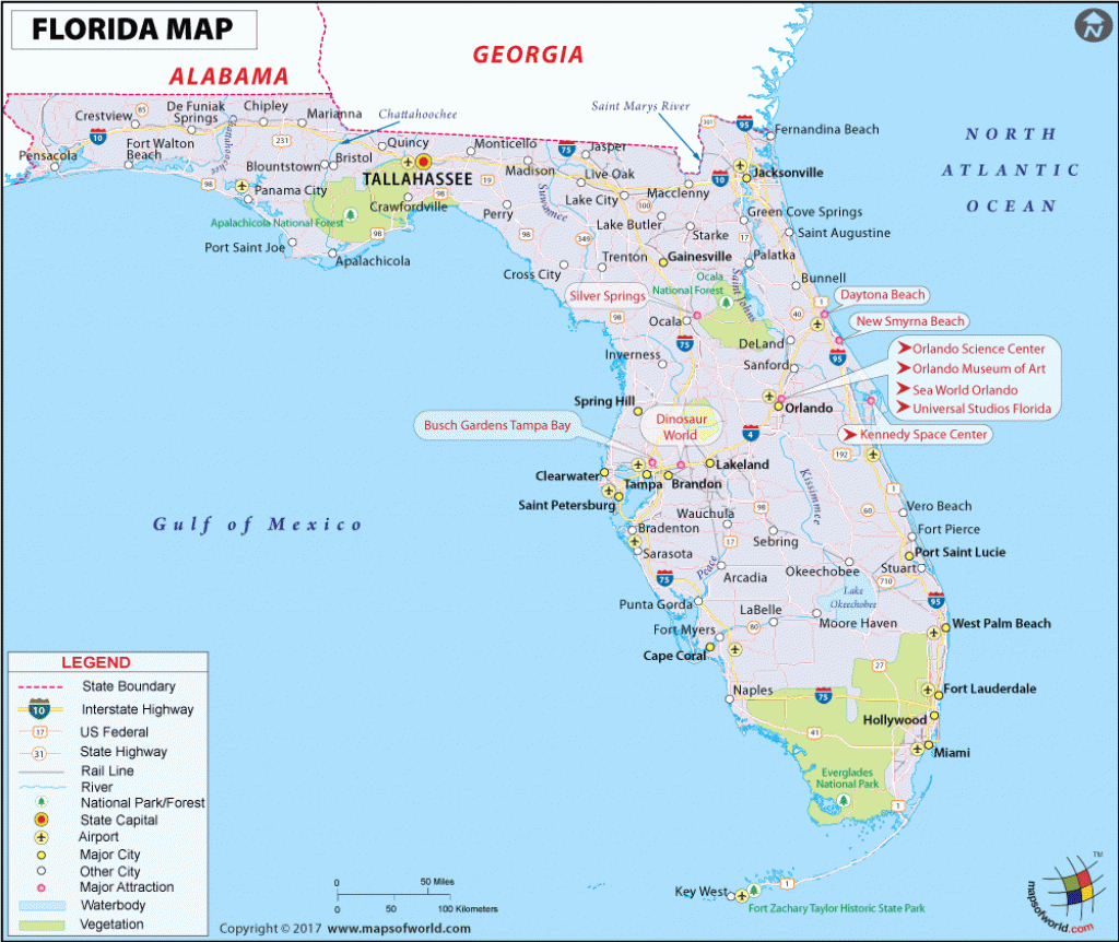 Florida Map | Map Of Florida (Fl), Usa | Florida Counties And Cities Map - Starke Florida Map