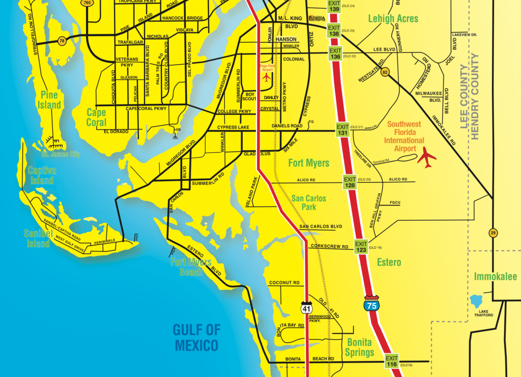 Florida Maps - Southwest Florida Travel - Where Is Sanibel Island In Florida Map