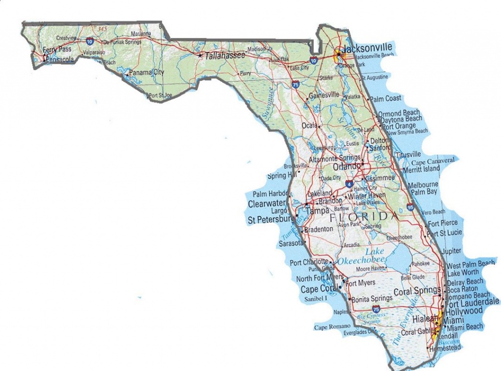 Florida State Map | Florida State | Usa | Maps Of The Usa | Maps - Florida St Map