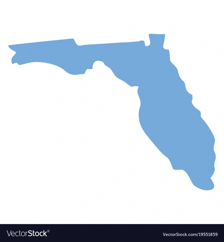 Florida State Map Royalty Free Vector Image - Vectorstock - Florida St Map