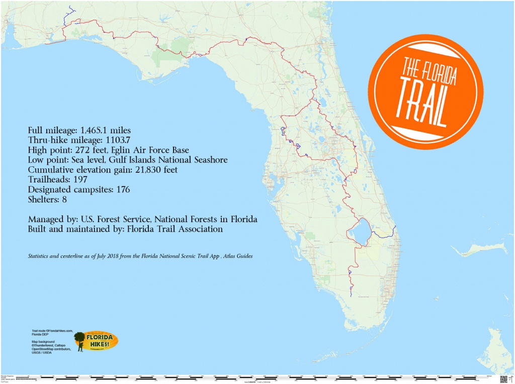 Florida Trail | Florida Hikes! - National Forests In Florida Map