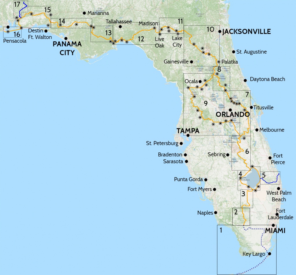 Florida Trail Hiking Guide | Florida Hikes! - Where Is Daytona Beach Florida On The Map