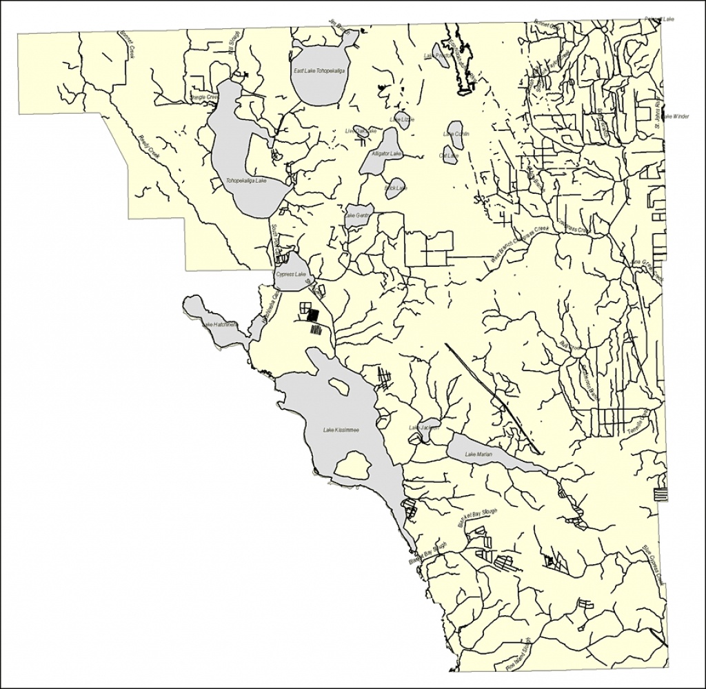 Florida Waterways: Osceola County Outline, 2008 - Florida Waterways Map