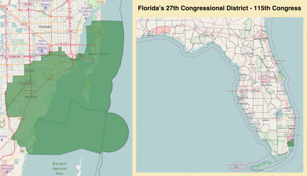 Florida's 27Th Congressional District - Wikipedia - Florida Congressional Districts Map 2018
