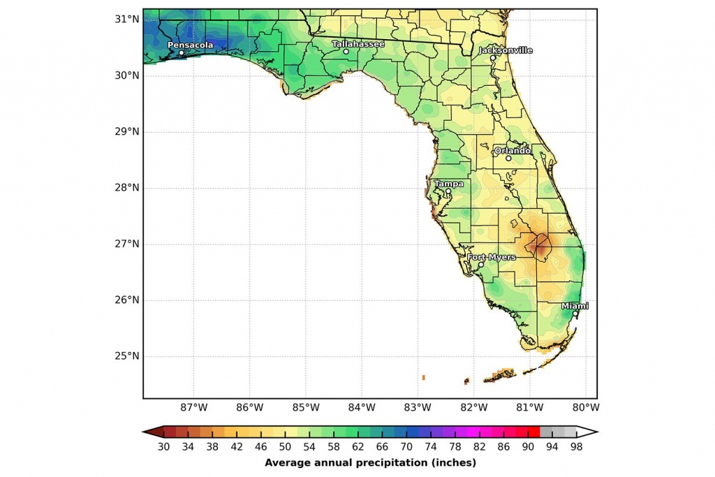 Florida&amp;#039;s Climate And Weather - Florida Humidity Map