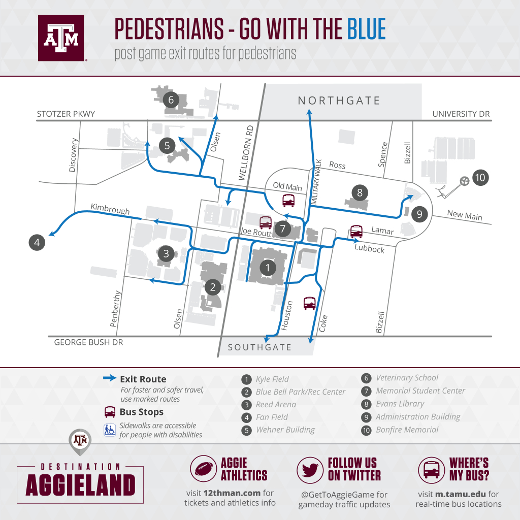 Texas A&m Football Parking Map Printable Maps