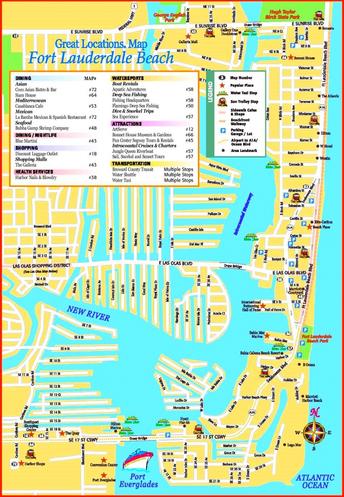 Fort Lauderdale Beach Tourist Map - Street Map Of Fort Lauderdale Florida