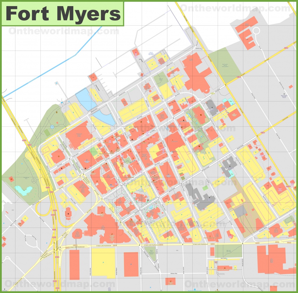 Fort Myers Downtown River District Map - Map Of Fort Myers Florida Area