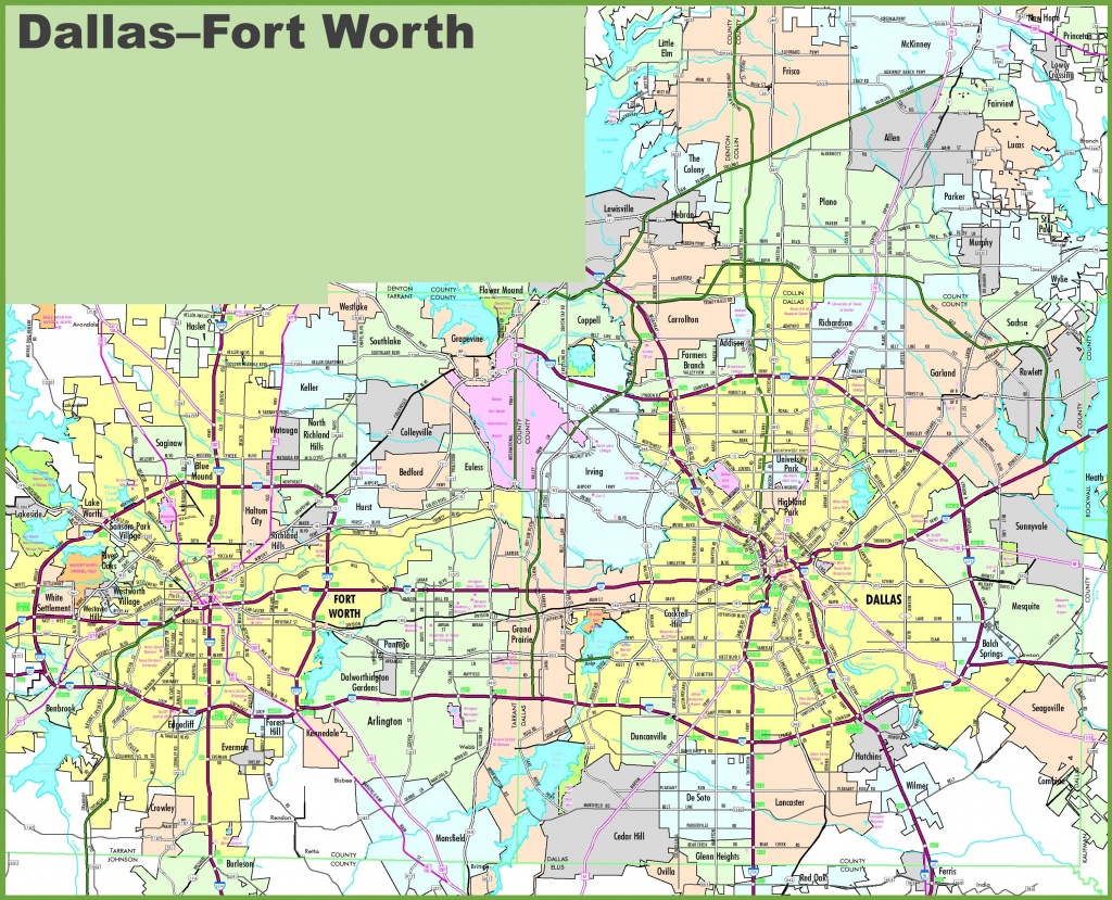 Fort Worth Maps | Texas, U.s. | Maps Of Fort Worth - Printable Map Of Fort Worth Texas