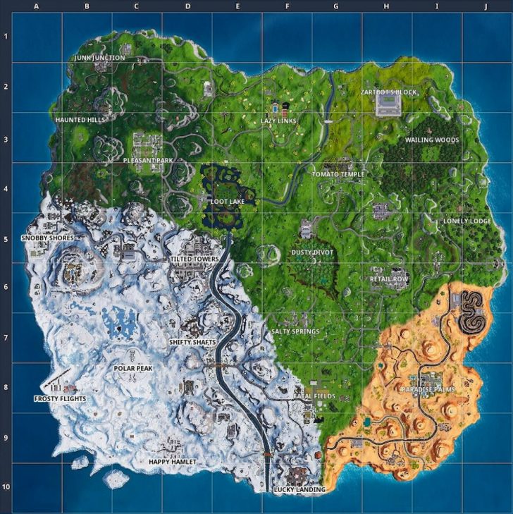 Fortnite Saison 8 Map | Fortnite Aimbot Txt - Printable Fortnite Map ...