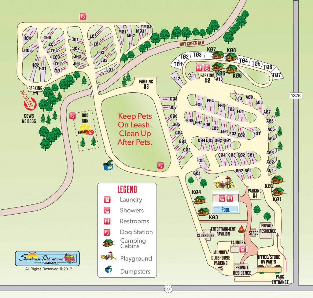 Fredericksburg, Texas Campground | Fredericksburg, Texas Koa - Texas Campgrounds Map