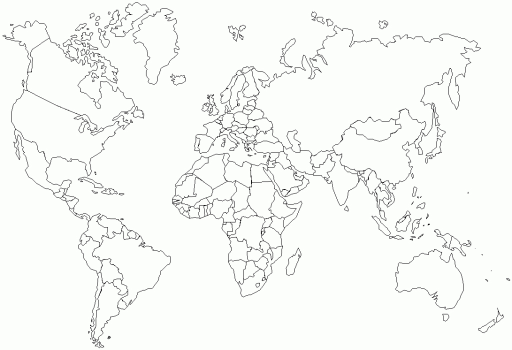 Free Atlas, Outline Maps, Globes And Maps Of The World - Free Printable World Map Outline