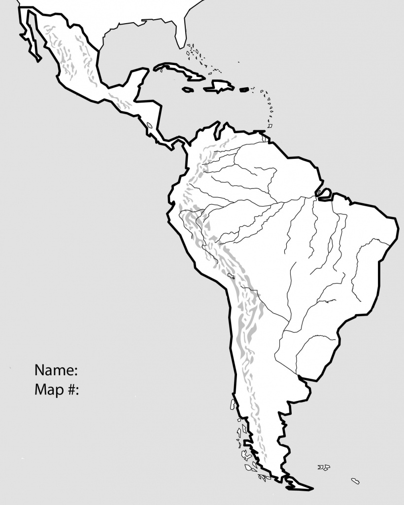 Free Blank Map Of North And South America Latin 17 At Physical Quiz - Free Printable Map Of North America