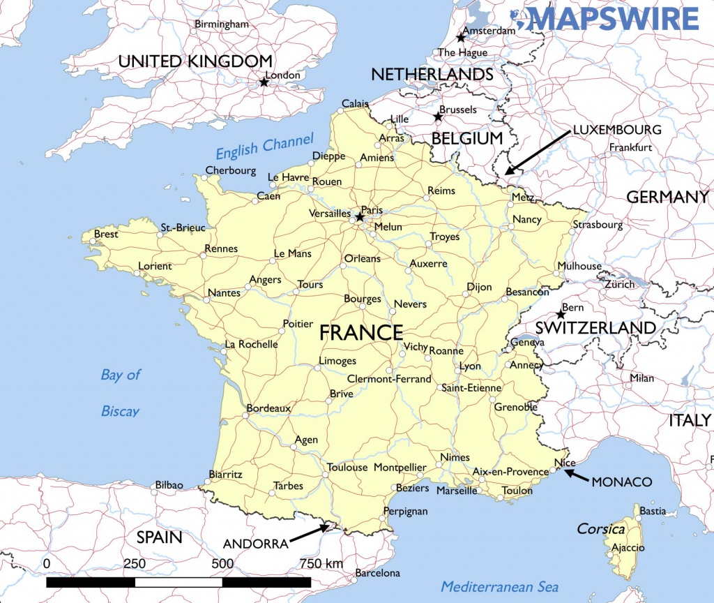 Free Maps Of France – Mapswire - Large Printable Map Of France