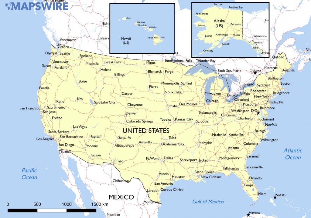 Free Maps Of The United States – Mapswire - Free Printable Us Map With Cities