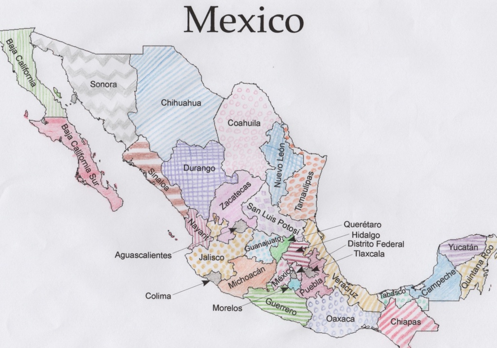 Free Mexico Geography Printable Pdf With Coloring Maps, Quizzes - Free Printable Map Of Mexico