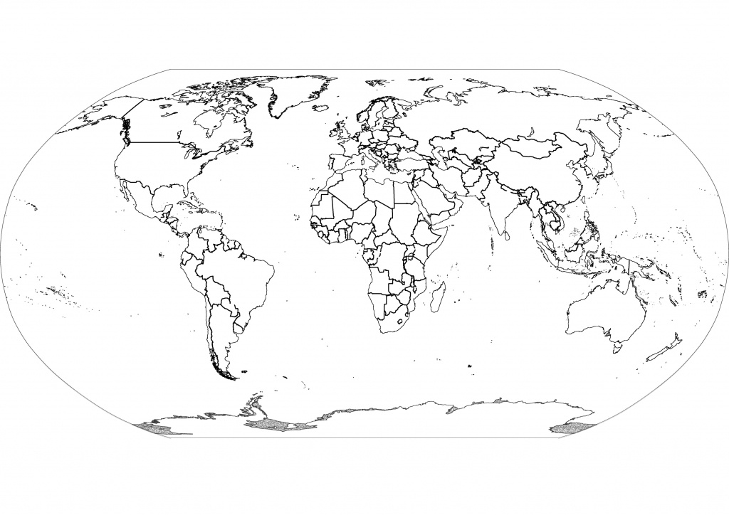 Free Printable Black And White World Map With Countries Labeled And - Black And White Printable World Map With Countries Labeled